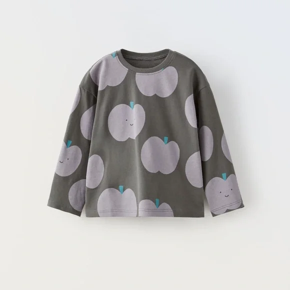 NWT Zara Apple Print T-Shirt size 12-18M ๐ - Picture 9 of 9